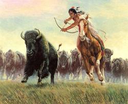 caccia bisonte